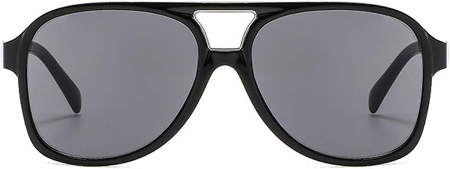 Vintage oversized Double beam 70s Pilot Sunglasses Women Men Classic Large Squared Frame Travel glasses F28