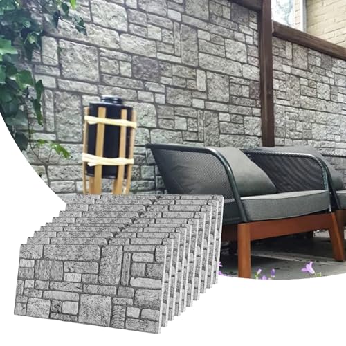Dundee Deco 3D Wall Panels Faux Brick - Cladding, Grey Stone Look Wall Paneling, Styrofoam Facing...
