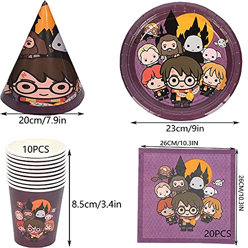2609 / 5000 翻译结果 KENG 98-delige Harry Potter magische themafeestset, milieuvriendelijk servies, 10 gasten feestartikelen… - Image 3