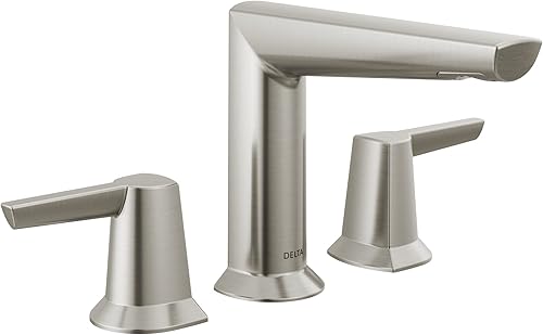 Miniatura 10 de Delta Faucet Galeon 3571-BLMPU-DST - Grifo de baño de 3 agujeros negro mate montado en cubierta con tecnología de sello de diamante, ensamblaje de