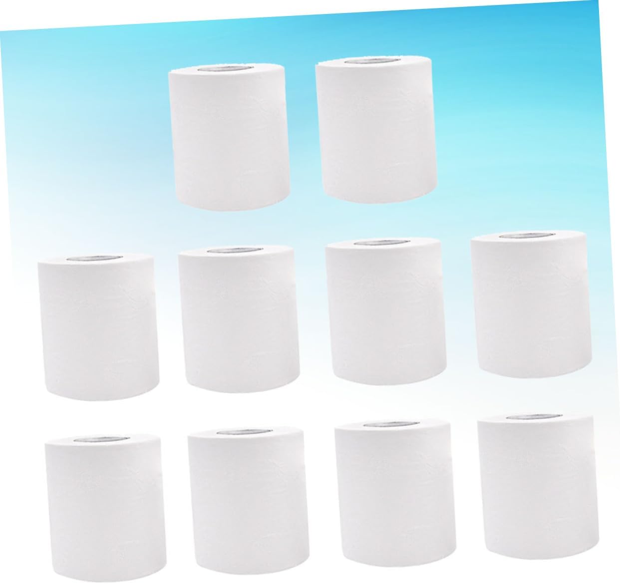 Ipetboom 10rolls Unbleached Natural Wood Pulp Toilet Paper for Hotel Home Bulk Tissue Paper Septic Tank Safe