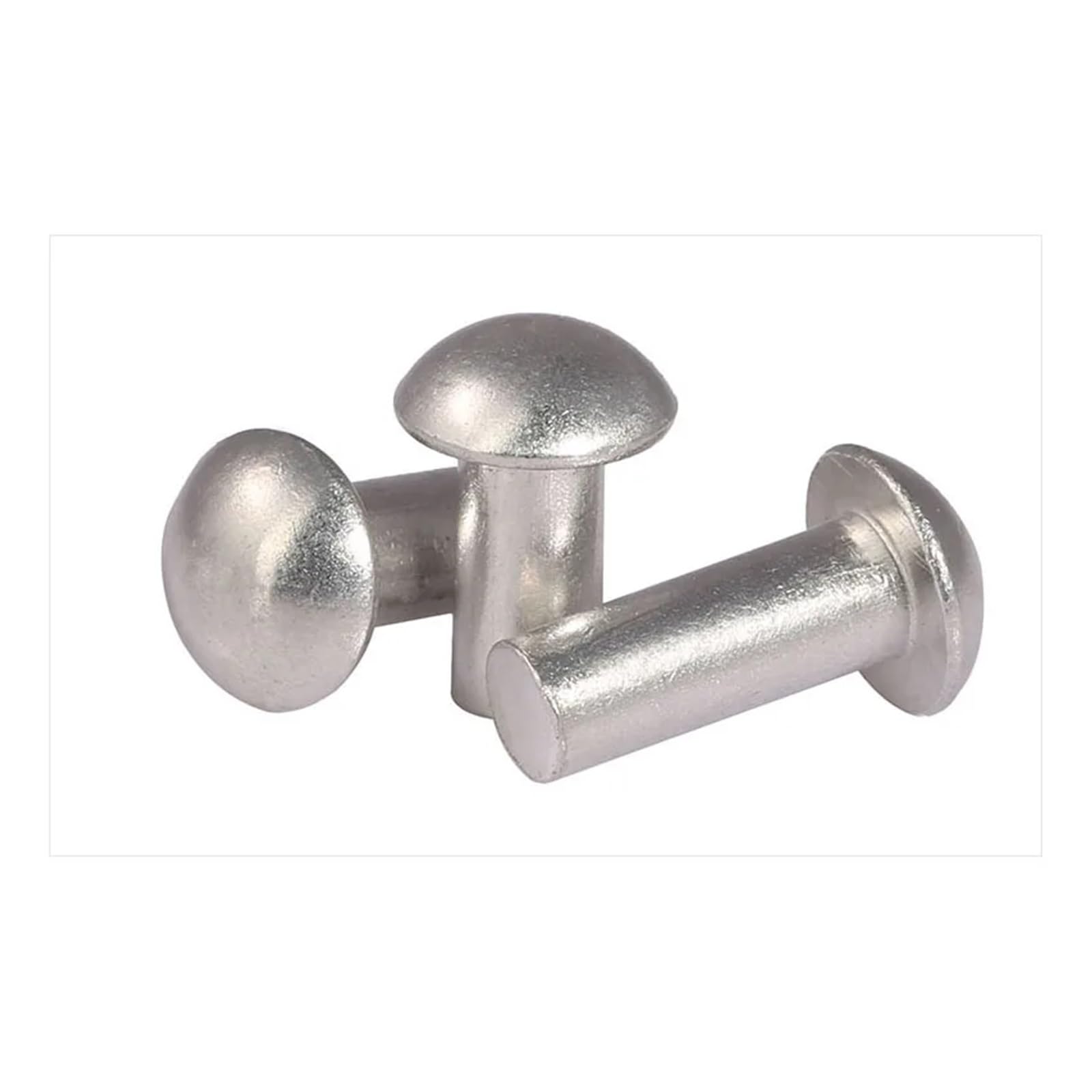 Weitingkkk 16Mm Solid Aluminium Countersunk Head Rivets, Aluminum Solid Semi Round Head Self Plugging Rivets Gb867 White Pack Of 615 M2-M8(,M2.5 (200Pcs))