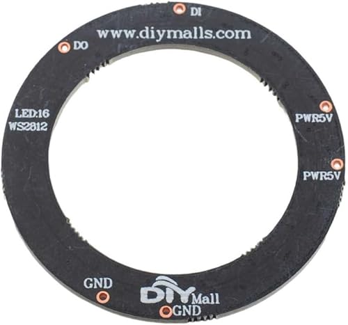 Miniatura 4 de 16 bits WS2812 RGB LED anillo SMD 5050 LED direccionable cadena individual programable con controlador integrado DC 5V para Arduino Raspberry Pi
