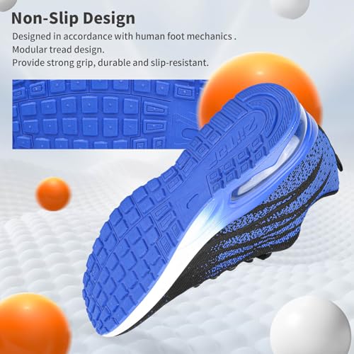 GoodValue Mens Running Shoes Breathable Air Cushion Tennis Shoes Lightweight Walking Shoes Fashion Sneakers Comfortable Mesh Sport Shoes Mens Casual Workout Athletic Training Gym Jogging Shoes - Image 4