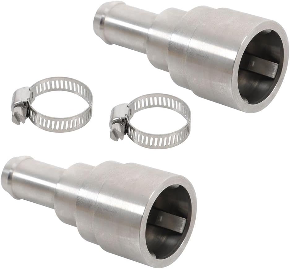 For Chevy Silverado 2500 HD V8 1998-2014 2× Heater Core Coolant Hose Connectors OEM for Genuine Replacement