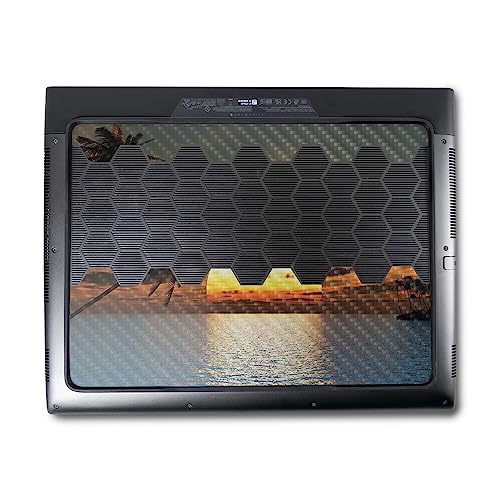 Image of MightySkins Carbon Fiber Skin Compatible with Alienware M18 R1 (2023) Full Wrap Kit - Tropical Sunset | Protective, Durable Textured Carbon Fiber Finish | Easy to Apply | Made in The USA