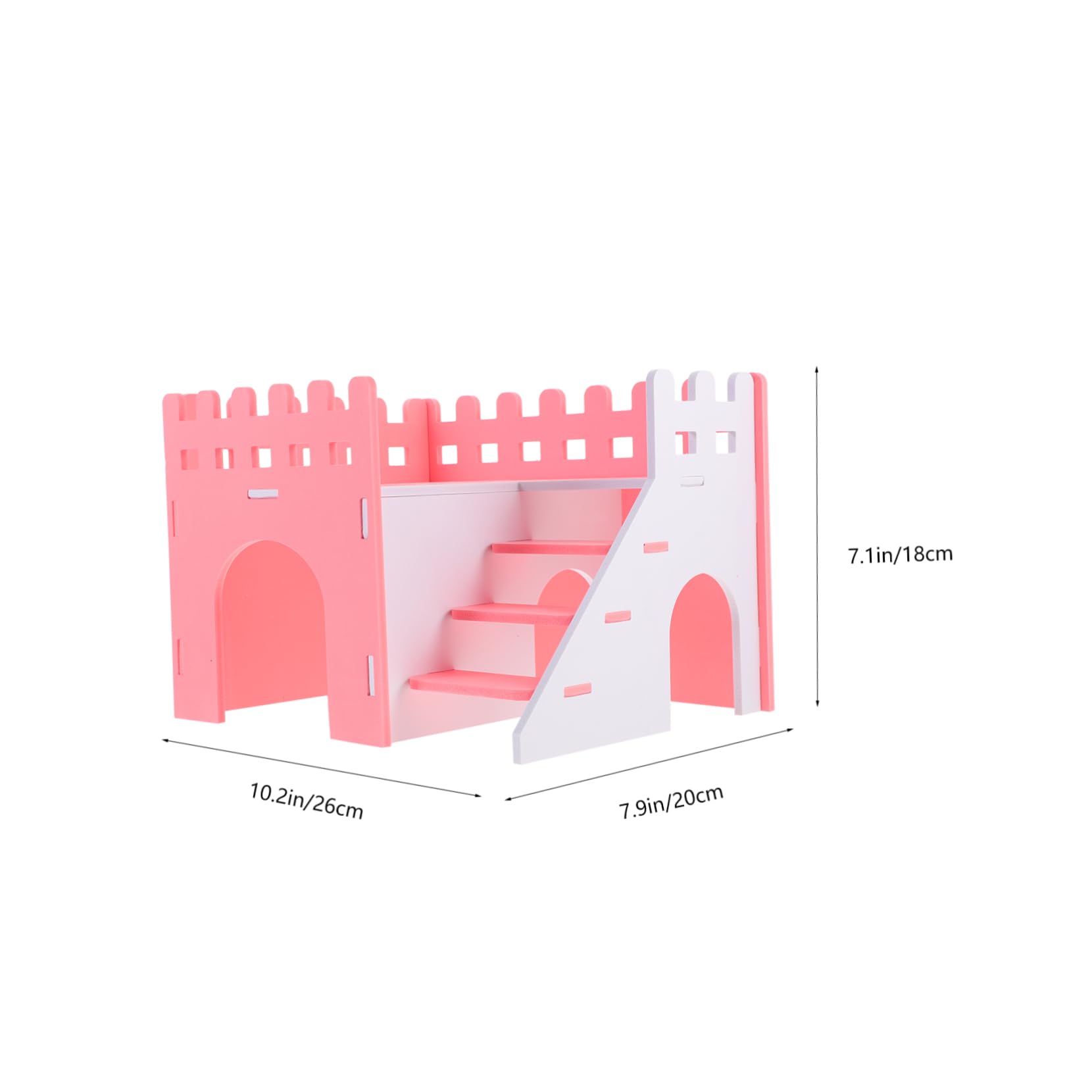 Happyyami Hamsterhaus mit Rampe und Labyrinth Spiel und Ruheplatz für Kleintiere Robustes und Bruchsicheres Design Leicht zu Reinigen und Pflegen