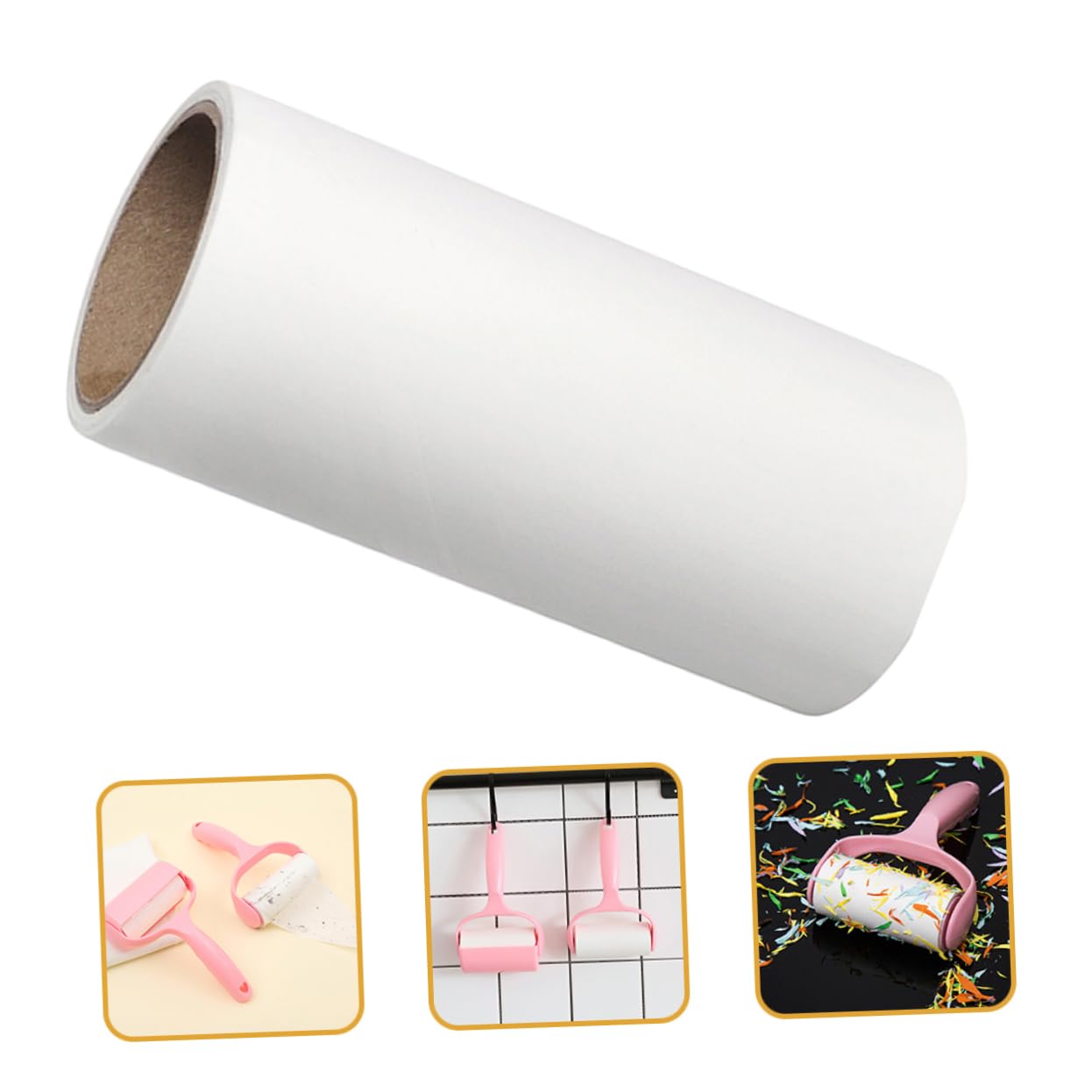 GALPADA Rullo Levapelucchi Portatile 16 Pezzi, Nastro Adesivo Bianco | Superficie Liscia, per Abiti Formali e Pantaloni, Set Pratico per Rimuovere Pelucchi e Fluff