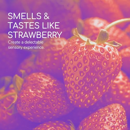 Image of ASTROGLIDE Strawberry Flavored Edible Lubricant, 2.5 Fl Oz, Travel Size | Strawberry flavored water-based travel lube. Sweet taste and aroma, silky smooth glide, easy cleanup, condom compatible.