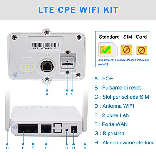 Yeacomm Outdoor Router 4G WiFi CPE, Mobile Router