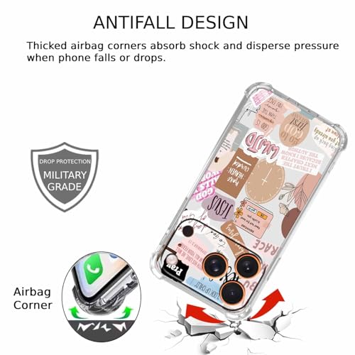 Coque chrétienne iPhone 17 Pro avec citations de la Bible motif Jésus esthétique - 2