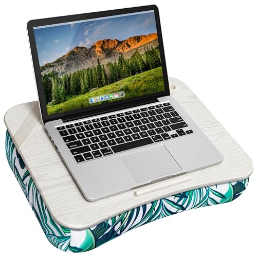 Image of LAPGEAR Designer Lap Desk - Tropical Palm Leaves, Fits 15.6 inch Laptops