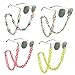 Weinsamkeit 4 Pièces Acrylique Chaîne de Lunettes, Multicolore Chaîne de Lunettes de Soleil, Ajustement Universel Corde de Lunettes, Antidérapantes Chaîne de Lunettes de Lecture pour Femmes Hommes