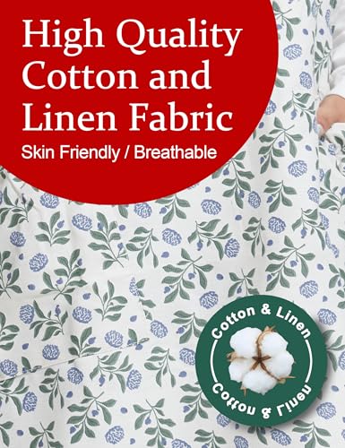 Image of Cozy Adjustable Cross Back Aprons for Women with Pockets Cotton Linen Cooking Kitchen Baking