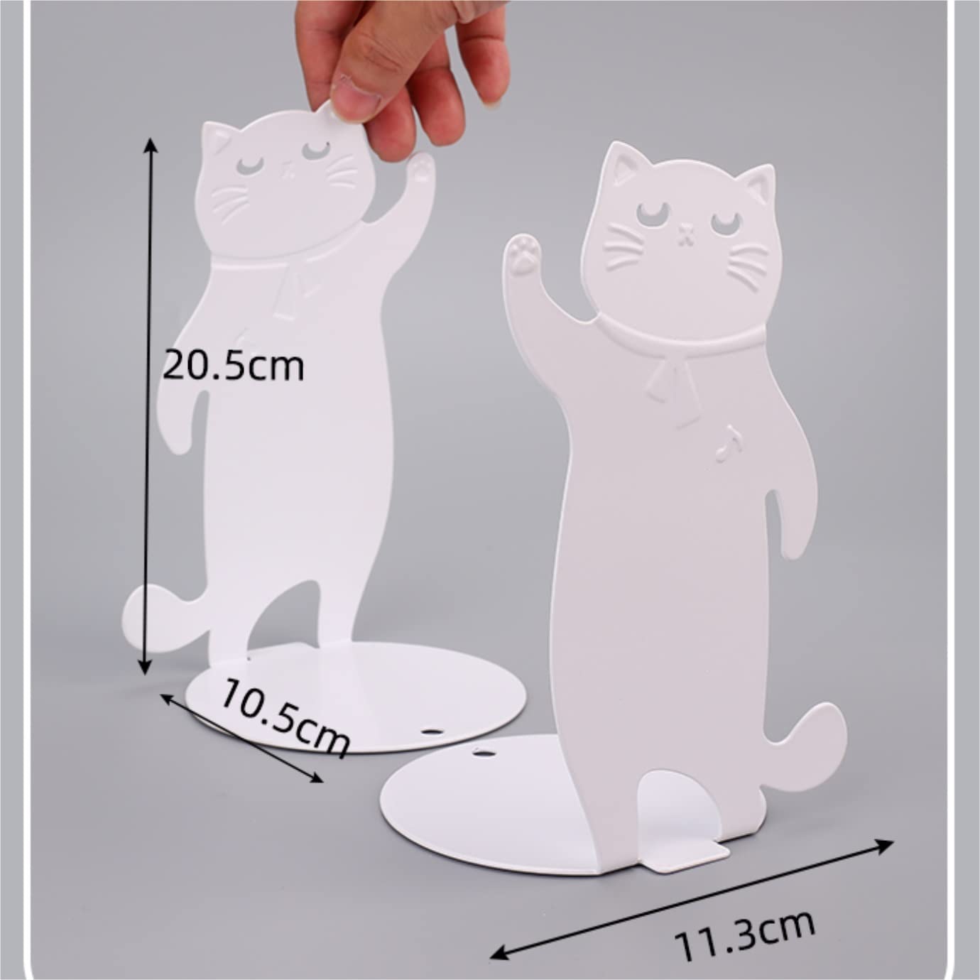 Sujetalibros para Estantería Bonitos Sujetalibros De Gato, Extremos De Libros De Metal Para Estantes, Tapón De Libro Decorativo Resistente Para La Escuela Y El Hogar Sujetalibros Sujeta ( Color : Svar