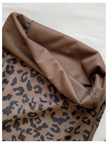 Image of SHENHE Women's Cheetah Print Wide Leg Baggy Pants Y2k Side Loose Streetwear Trousers