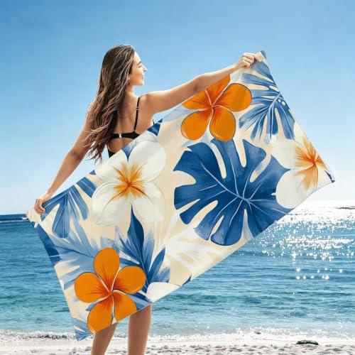 Drap de plage compact microfibre serviette de bain grande taille sans encombrement - 3
