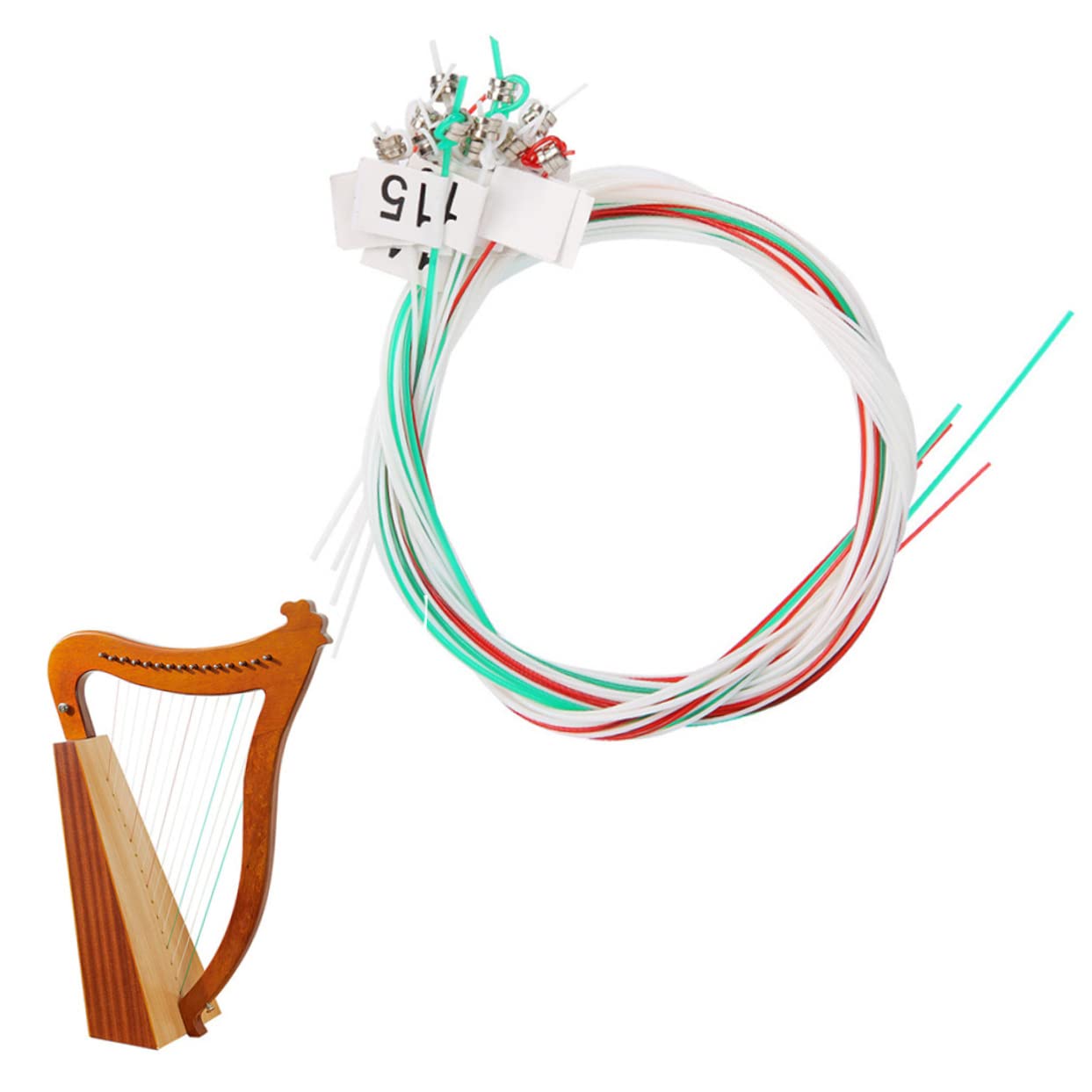 ibasenice 5 Sets Lyra Harp String Parts Nylon Strings Kit Für Ersatz Und Benutzerfreundlich Für Instrumente
