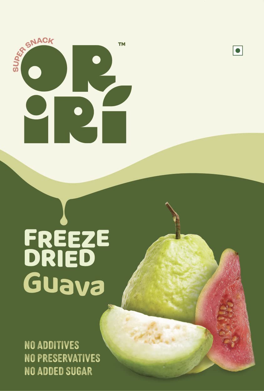 Freeze Dried Guava by Oriri | 100% Natural and Healthy | Sugar free snack | Vegan | 25 grams