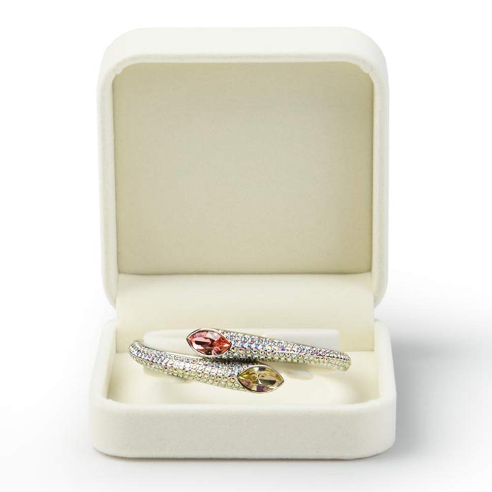 OirlvVelvet Bracelet Gift Boxes White Bangle Display Jewelry Box