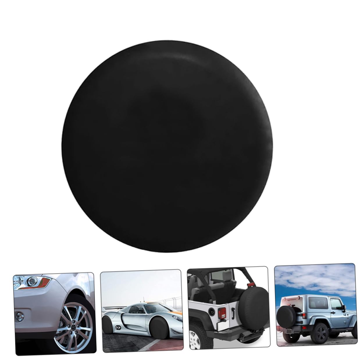 2 Pezzi Copriruota di Scorta in Pvc Nero, Clip a Sgancio Rapido e Bordo Elastico, Protezione UV per Camper e Auto