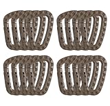 Tactical Carabiner Keychain - 12 Pack Hard Polymer Carabiners D Rings Light Weight Spring Snap Gear Clip Utility Hooks Backpack Hanging Buckle for Outdoor Travelling Camping Hiking Fishing Brown