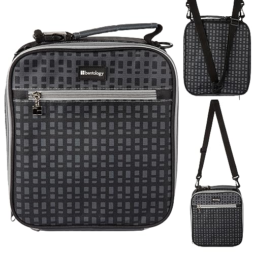 Bentology Convertible Soft Black Checker Insulated Durable Lunch...