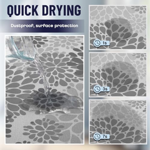 Image of Teenyyou 2 Pcs 26 inch x 18 inch Dryer Top Protector Mat, Washer and Dryer Topper, Non Slip Waterproof Machine Cover Dust Proof Quick Drying Topper Pad for Laundry and Kitchen (Bloom)
