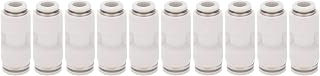 Hyuduo 10Pcs Straight Reducing Connector, Quick Release Pnuematic Connector, Air Hose Reducer Tube Fittings, White Reducer Connector, for Mechanical Processing(PG12-10), Universal Fitting