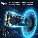 KINGDATA 4TB M.2 2280 SSD wewnętrzny dysk SSD SATA III 6 Gb/s odczyt do 580 MB/s, 3D NAND, do notebooków, komputerów stacjonarnych, laptopów (M.2 2280, 4 TB)