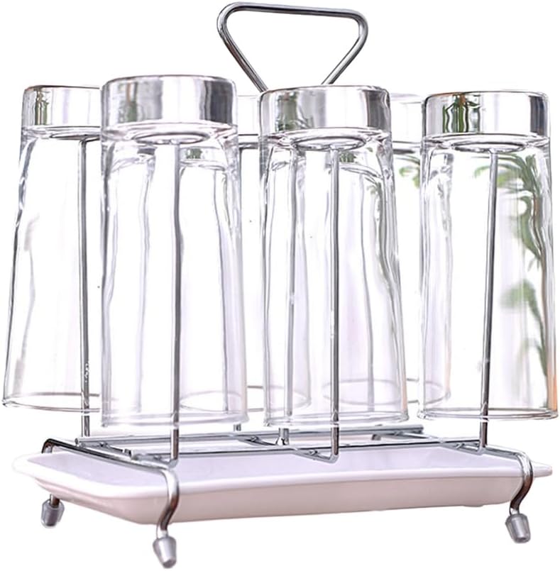 Water Cup Drying Shelf Modern Cup Draining Rack Drinking Drying Dranier with Tray for Glass Bottle Cups Mugs