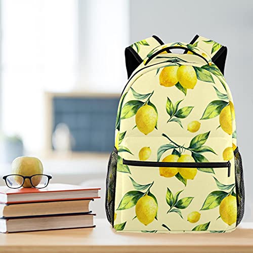 Sac à dos de voyage enfant jaune citron avec grand porte-bouteille - 6
