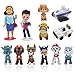Hilloly 12 pcs Figurine Pat Patrouille Gateau Mini Figurine Cupcake Toppers Décoration de Fête de Gâteau d'anniversaire pour Enfant Fête d'anniversaire Cake Décoration