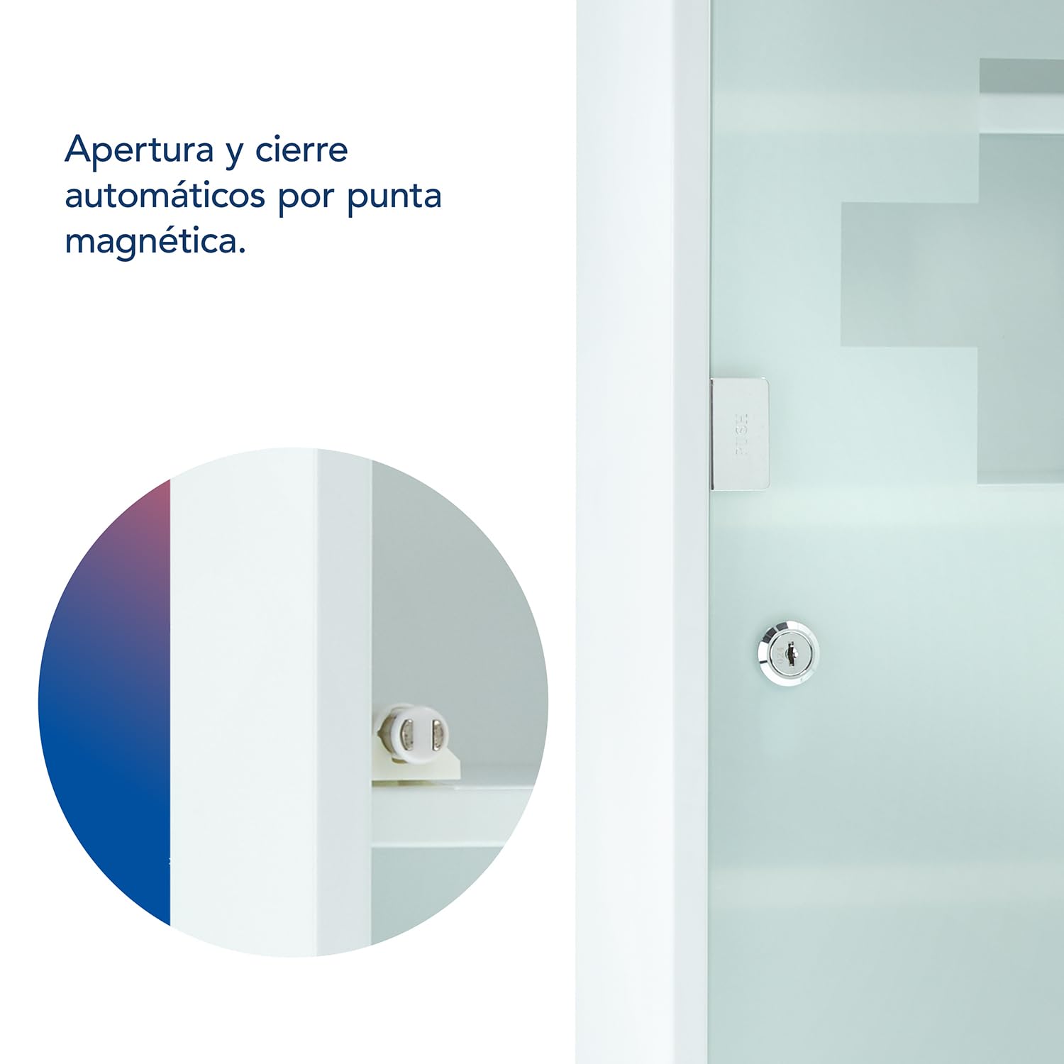 First Aid Only Botiquín Metálico Blanco con 4 Compartimentos y Puerta de Cristal | Armario de Primeros Auxilios con Cerradura | Armario de Pared 60 x 30 x 12 cm | P-10203 00
