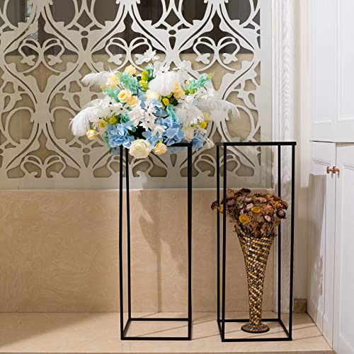 Vincigant Indoor Metal Plant Stand,31.5" Tall Matte Black Plant Shelf Pedestal Stands ,Geometric Centerpiece Vase Planter Supporting Indoor Outdoor, Garden Home Decorative Pots Container Stand #TOP1