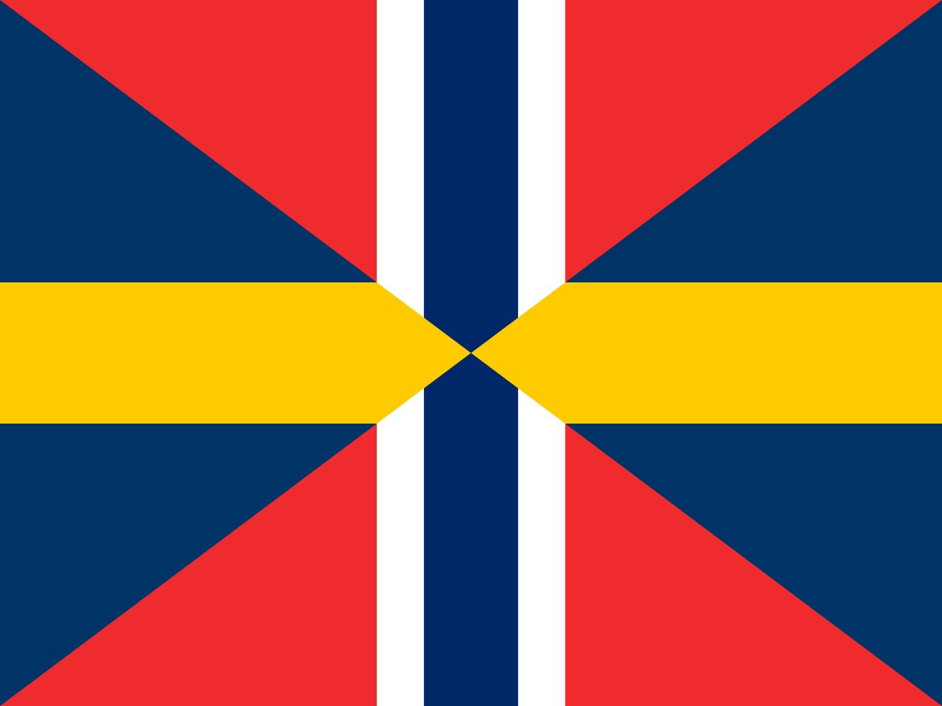 Drapeau Union Suède Norvège de qualité supérieure à finitions soignées