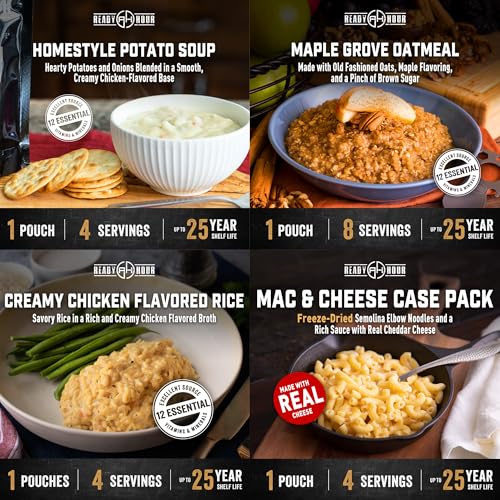 Ready Hour 72-Hour Emergency Food Kit Sample - Survival Meals Variety Pack for Disaster Prep, Freeze-Dried/Dehydrated Camping Food, Bug Out Bag MRE Alternative, Preparedness & Power Outage Supplies - Image 4
