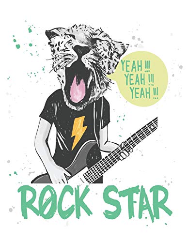 Couverture de Yeah!!! Yeah!!! Yeah!!! Rock Star: ~ Blank Guitar Tab Notebook | 6 Strings Guitar Chord and Tablature Staff | 120 Pages