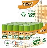 20 bâtons grand format BIC ECOlutions 21g qui collent proprement papier, carton et photos