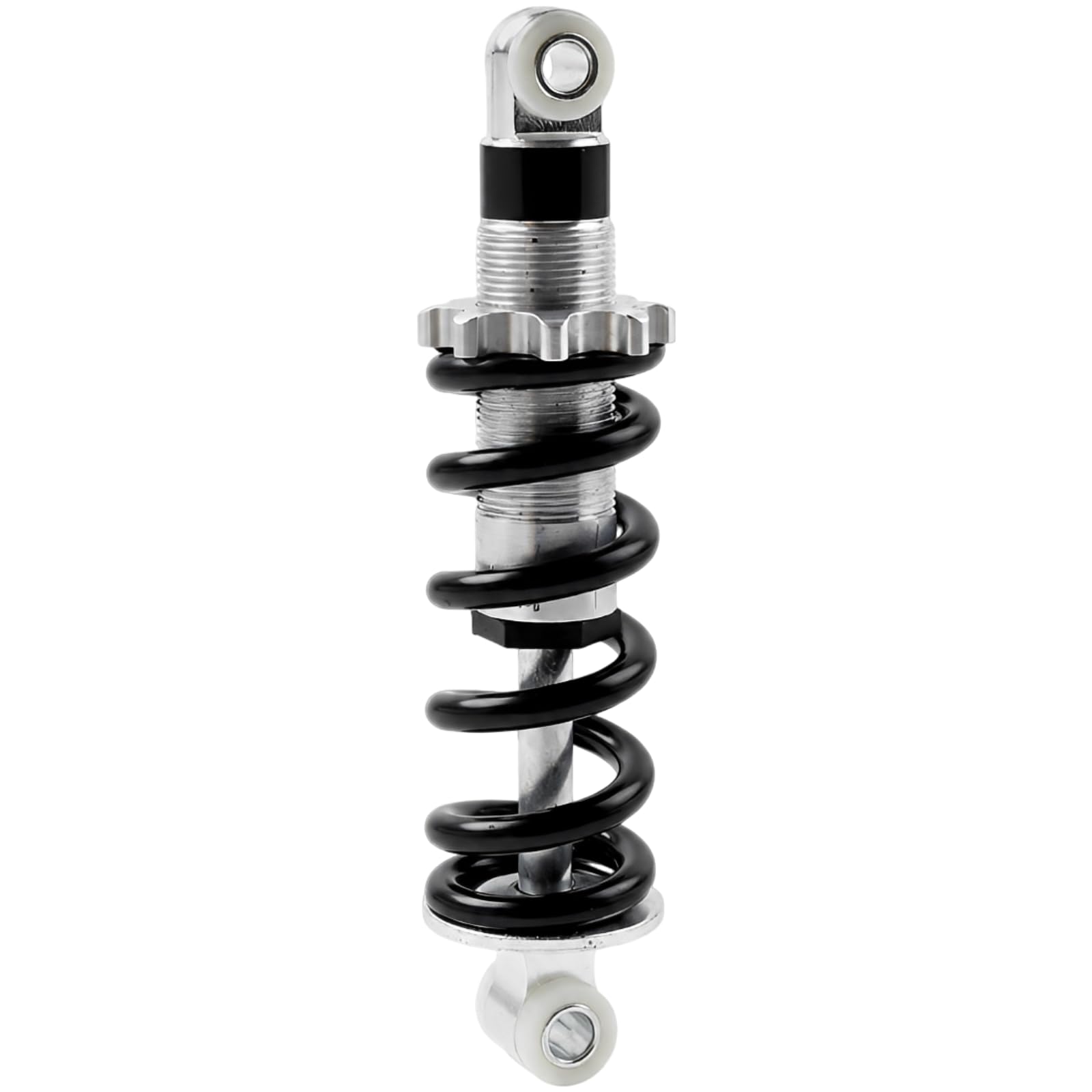 Amortisseur arrière pour vélo Tout Terrain, entraxe 16 cm, Ressort 750 LB, 340 kg, précharge réglable, pour vélo électrique, vélo Pliant, véhicule électrique, Trottinette, Argent et Noir