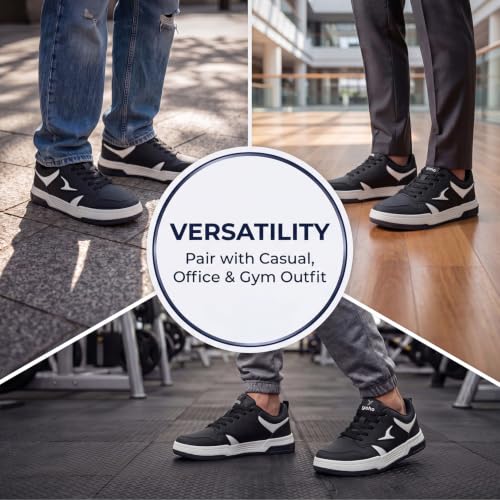 Image of YOHO Men's Sneakers Flo | Stylish & Comfortable | Low Top, Lace Up Casual Shoes for Man /Gents