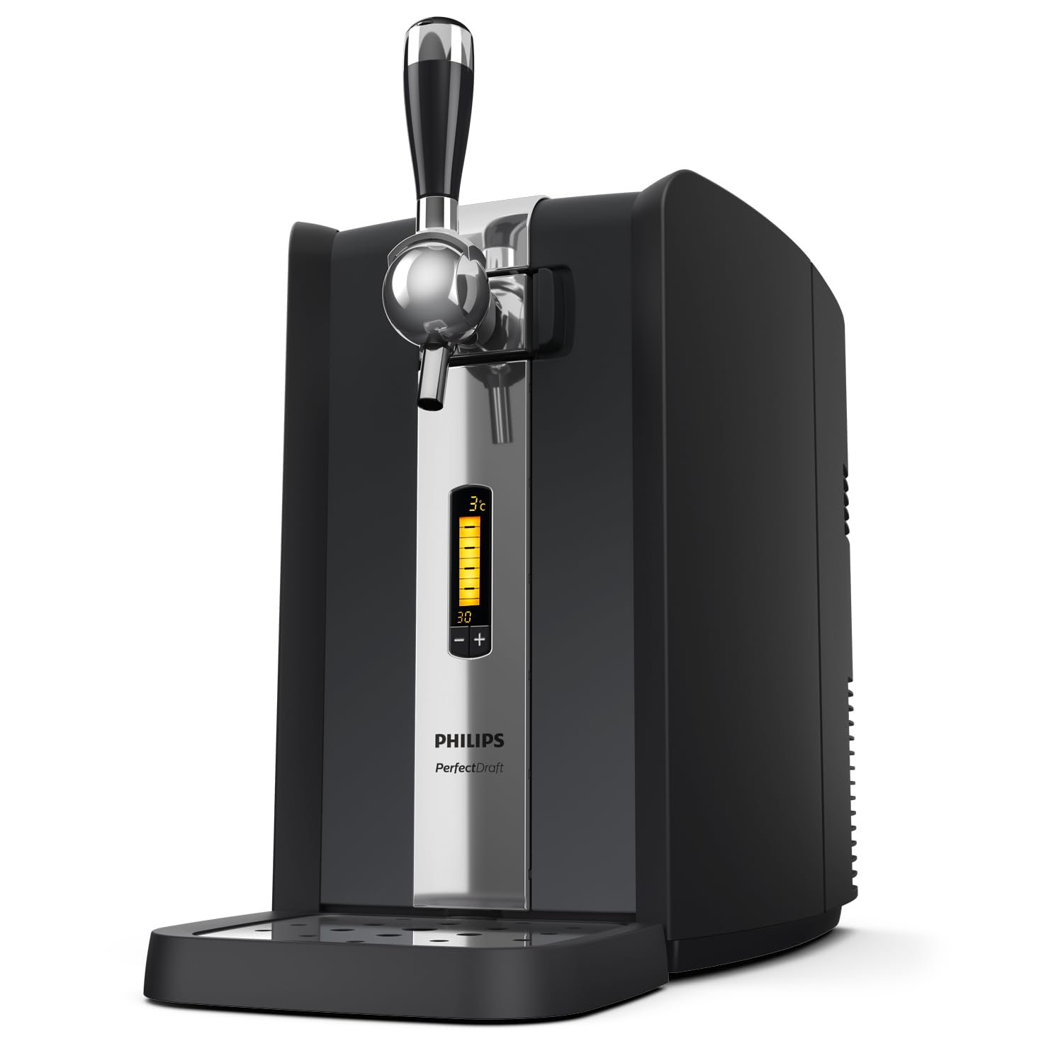 Philips PerfectDraft Sistema domestico di erogazione della birra, Display LCD, Fusto da 6L, 70W, 30 giorni di birra a 3 °C, Caricamento frontale, Indicazione della temperatura, Nero (HD3720/25)
