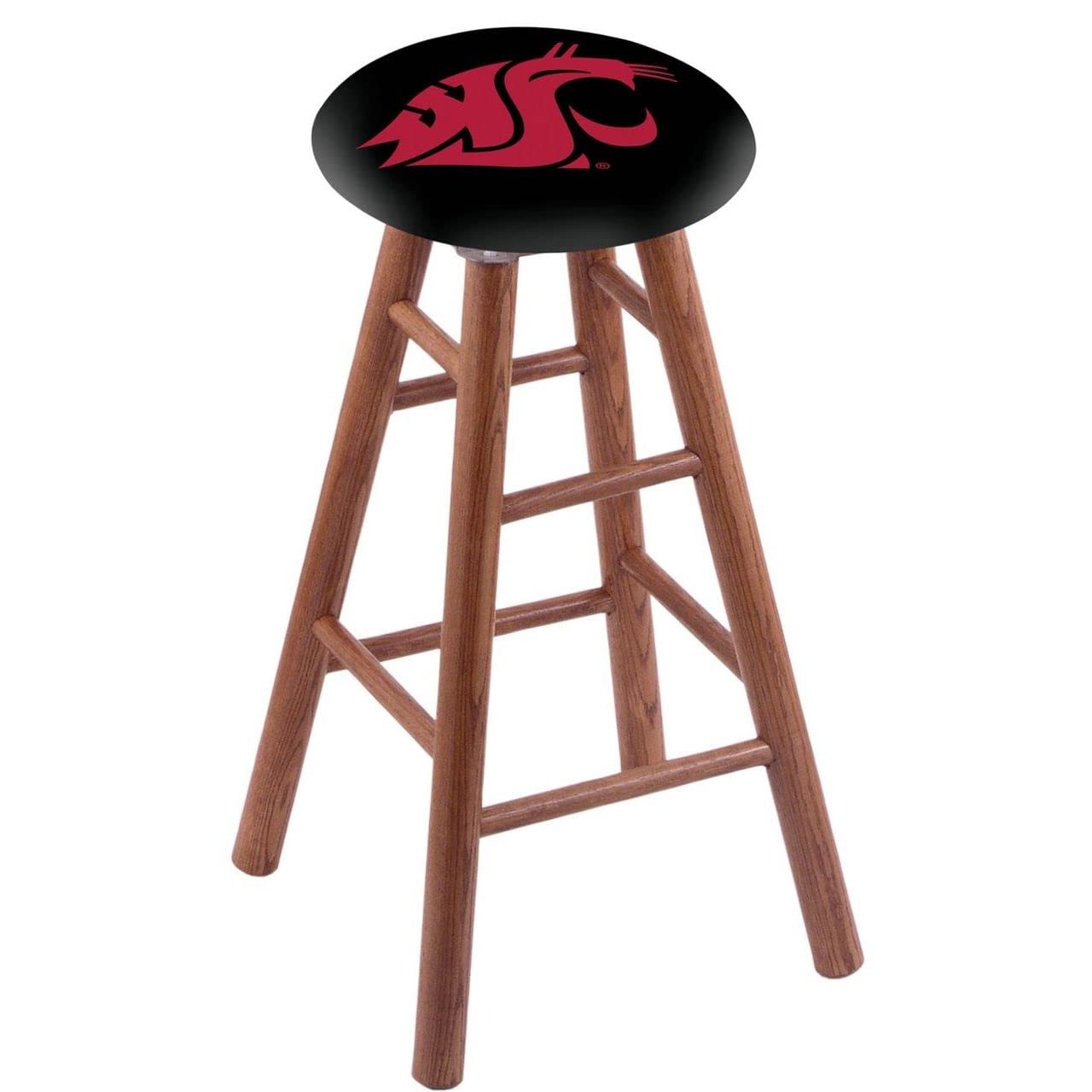 Holland Bar Stool Co. Oak Bar Stool in Medium Finish with Washington State Seat by The