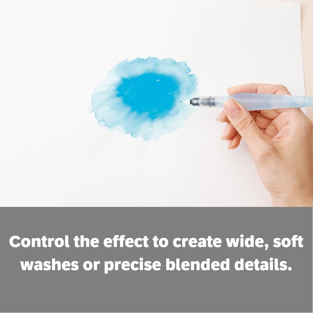 Pentel XFRH Aquash Water Brush Pennello con Serbatoio Riempibile, Punta Media