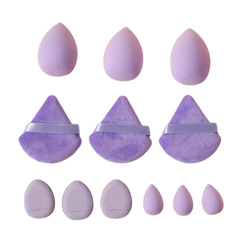 12 Pack Variety Pink Beauty Blender Soft Foundation Sponges Set, Pink Color, Latex Free for Liquid Foundation Powder Sunscreen and Cream - 12pk Pink - Image 3
