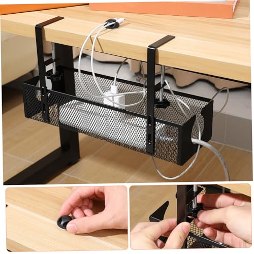 Organizador de Cables Bajo Escritorio Capacidad para Cables, Estante Resistente de Metal para Fácil Almacenamiento y Espacios de Trabajo Ordenados miniatura 7