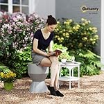 Outsunny Keramik-Sitzhocker Sanduhrform Hellgrau