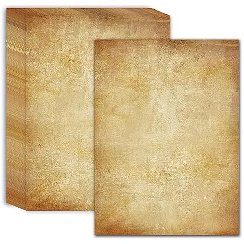 Stationery Writing Paper, 60 Sheets, 8.5" x 11", Vintage Thicker Double Sided Printing Paper, Antique Looking Letterhead Paper for Certificate, Invitation, Resume, Award, Diploma, Craft (A) Cover