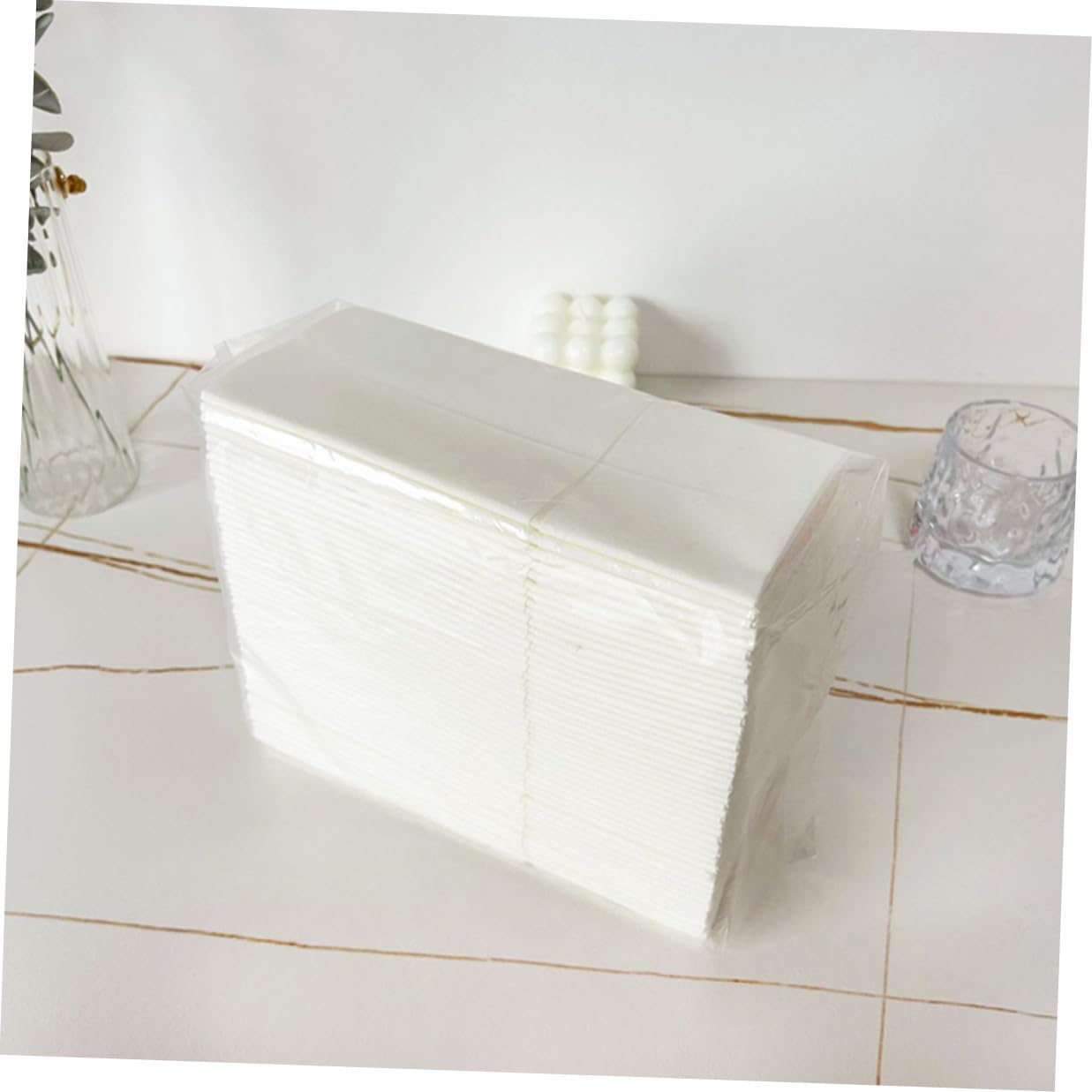 Mikinona 50 piezas Servilletas Desechables de Pulpa de Gruesas y Absorbentes para Restaurante Hotel Fiesta Decoración Mesa
