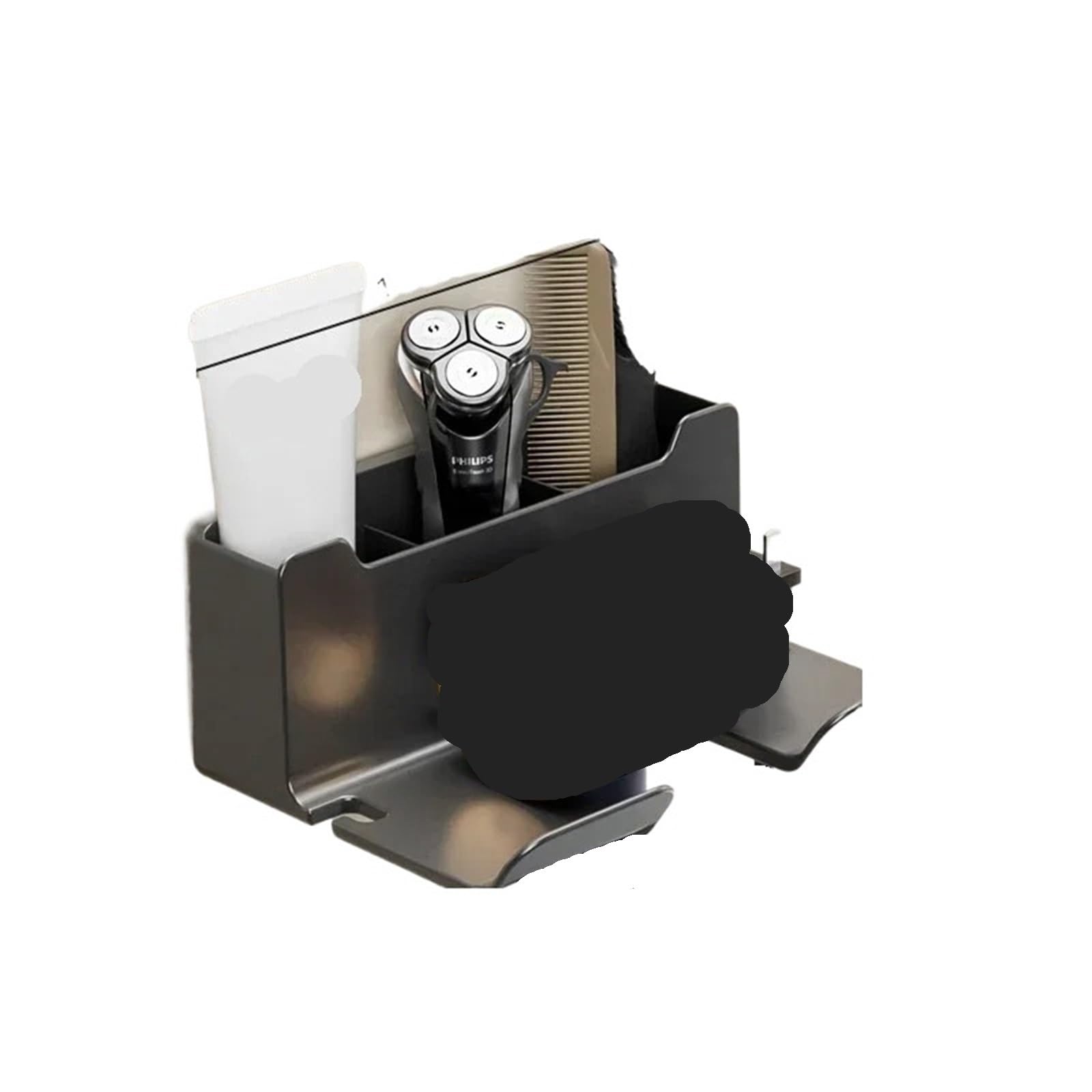 Soporte for secador de Pelo, Soporte for Pared, Caja organizadora, for soplador Inodoro, Estante, Accesorios baño para Secador de Pelo(Gray)